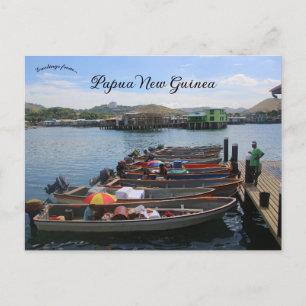 Carte Postale Marché aux poissons en Papouasie-Nouvelle-Guinée