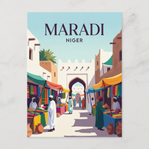 Carte Postale Marché central de Maradi Niger