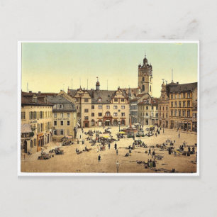 Carte Postale Marché, Darmstadt, Rhin, Allemagne