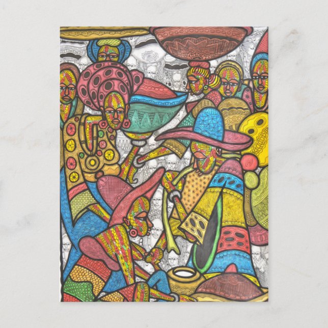 Carte Postale Marché de Calabash (Devant)