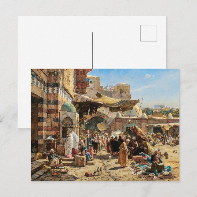 Carte Postale Marché de Jaffa | Gustav Bauernfeind | (Devant / Derrière)