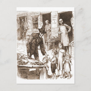 Carte Postale Marché de la squelette