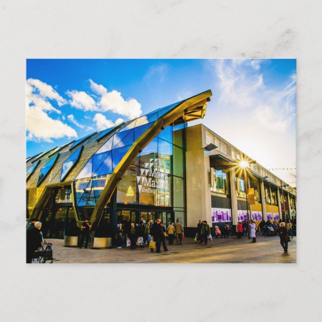 Carte Postale Marché de Sheffield (Devant)