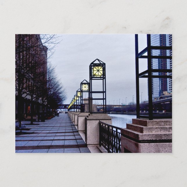Carte Postale Marche du fleuve Chicago (Devant)