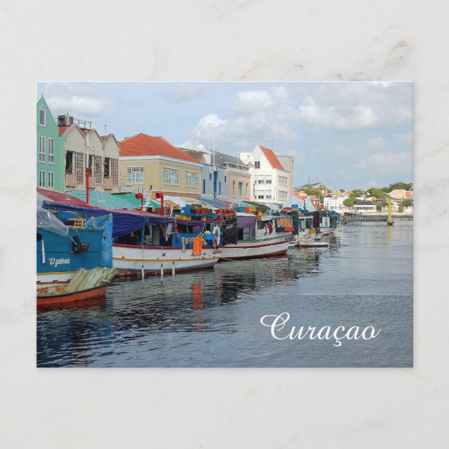 Carte Postale Marché flottant à Curacao (Devant)