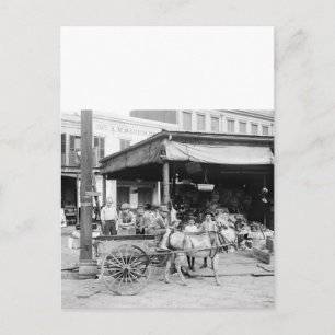 Carte Postale Marché français, Nouvelle-Orléans, 1910