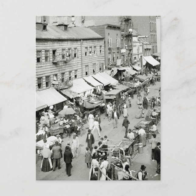 Carte Postale Marché juif, années 1890 (Devant)