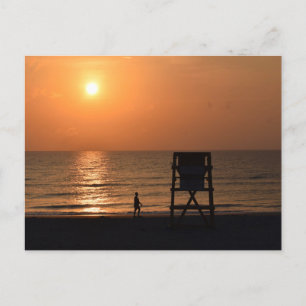 Carte Postale Marche matinale sur la plage