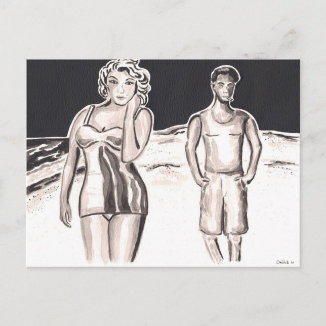 Carte postale Marche nocturne (Devant)