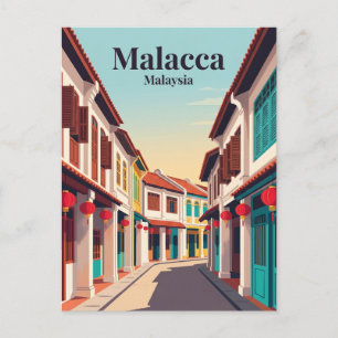 Carte Postale Marché nocturne de la rue Jonker en Malaisie