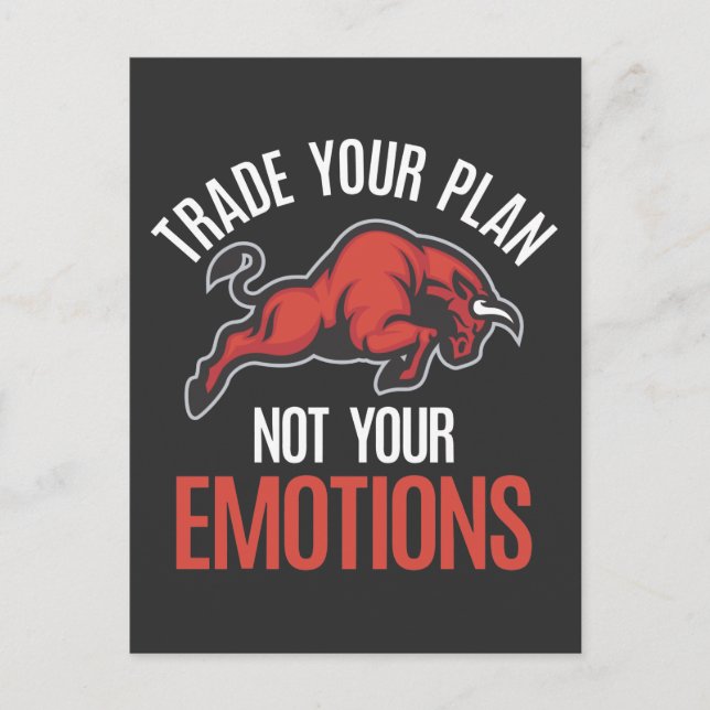Carte Postale Marché stock Bull Day Trader Trader Investisseur (Devant)