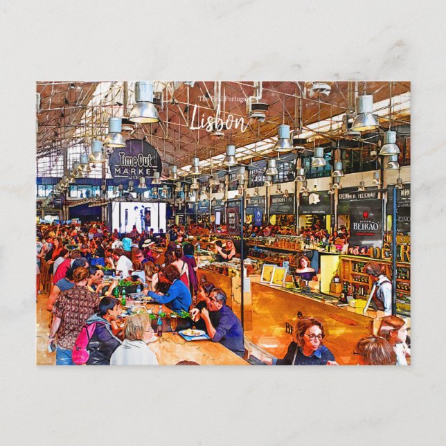 Carte Postale Marché Time Out Lisbonne Portugal  (Devant)