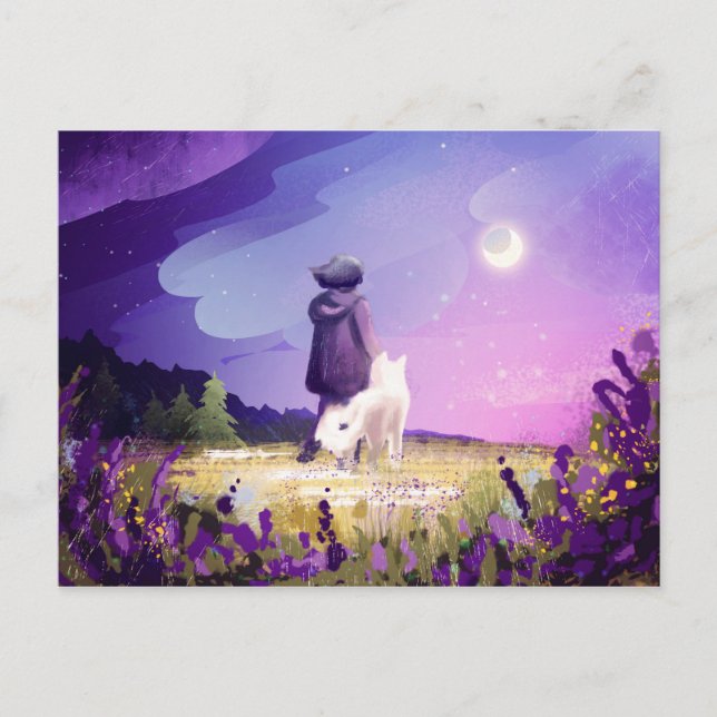 Carte Postale Marcher avec un ami (Devant)