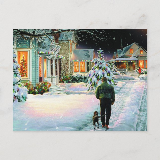 Carte Postale Marcher Dans La Neige (Devant)