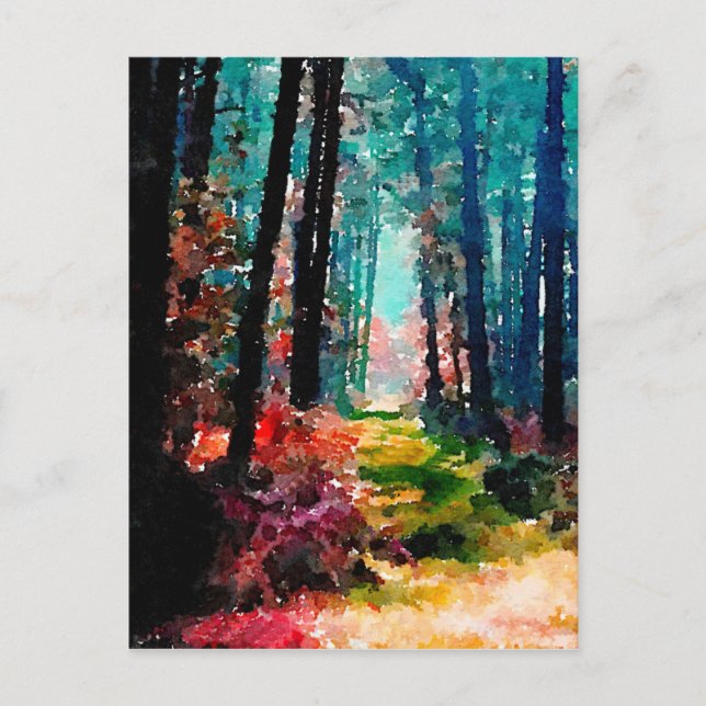 Carte Postale Marcher dans les bois (Devant)