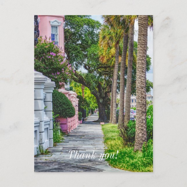 Carte Postale Marcher le long du Merci Rainbow Row (Devant)