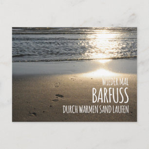 Carte Postale Marcher pieds nus dans le sable chaud une fois de