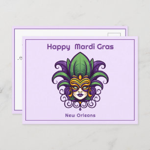 Carte Postale 💚 💜 💛 Mardi Gras