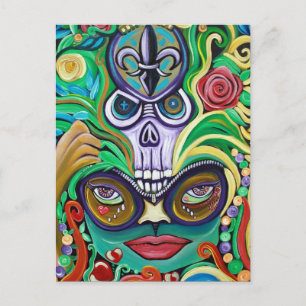 Carte Postale Mardi Gras Art
