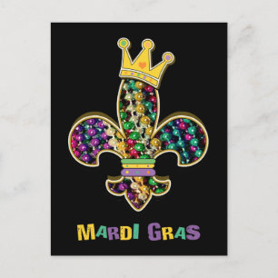Carte Postale Mardi Gras Fleur