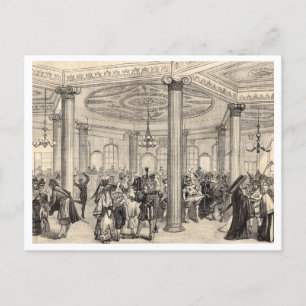 Carte Postale Mardi Gras La Nouvelle-Orléans dessin historique 1