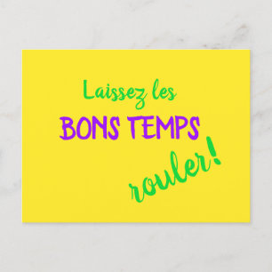 Carte Postale Mardi Gras Louisiana Laissez Les Bons Temps Rouler