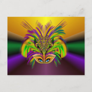 Carte Postale Mardi-Gras-Mask-The-Queen-V-3