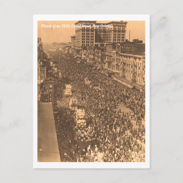 Carte Postale Mardi Gras New Orleans, photo 1925 (Devant)