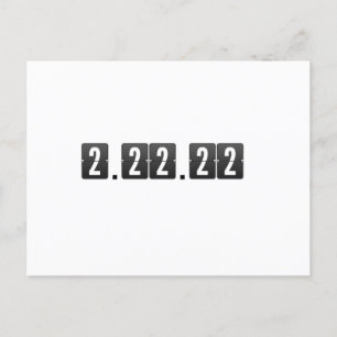 Carte Postale Mardi Twosday février 2-22-22 Prof de maths