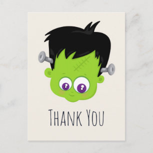 Carte Postale Mare Green Frankenstein Monster face Merci