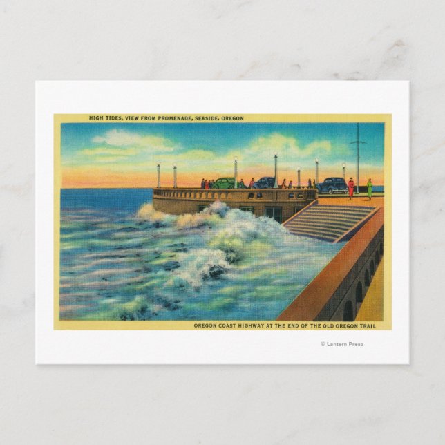 Carte Postale Marées hautes à PromenadeBord de mer OU (Devant)