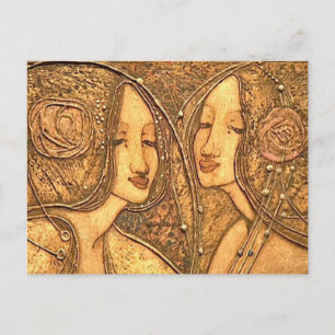 Carte Postale Margaret MacDonald Mackintosh Coeur du Rose