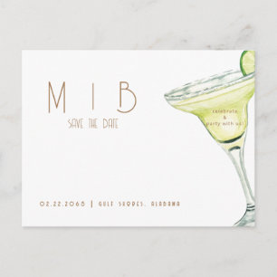 Carte Postale Margarita Monogramme Mariage Enregistrer la date C