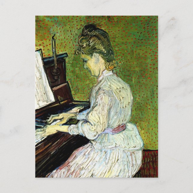 Carte Postale Marguerite Gachet au piano par Vincent van Gogh (Devant)