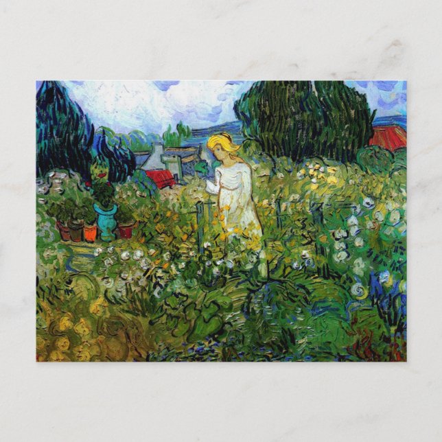 Carte Postale Marguerite Gachet in Garden Van Gogh Art (Devant)