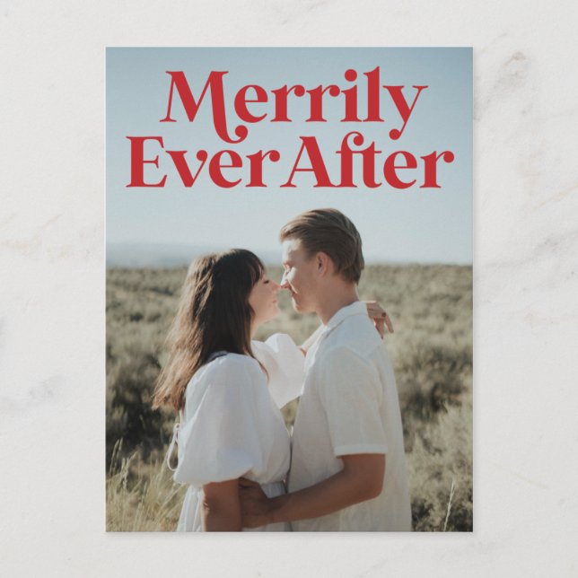 Carte Postale Mari Noël Fête Rouge Moderne (Devant)