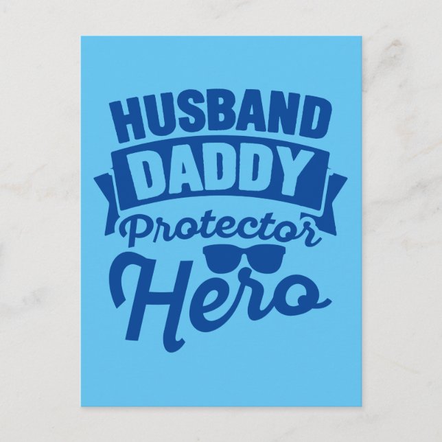 Carte Postale Mari. Papa. Protecteur. Hero. (Devant)