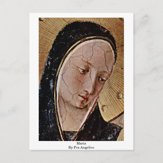 Carte Postale Maria Par Fra Angelico (Devant)