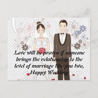 Carte postale mariage