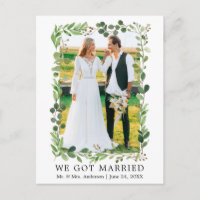 Mariage à l'aquarelle Eucalyptus Nous nous sommes 