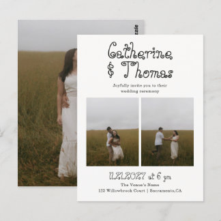 Carte Postale Mariage à petit budget Fancy Rustique 3 Photo