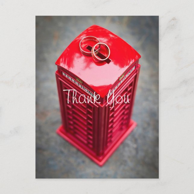 Carte Postale Mariage à thème Londres ajouter votre Merci photo (Devant)