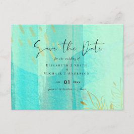 Carte Postale Mariage Abstrait Moderne Scandinave Japandi