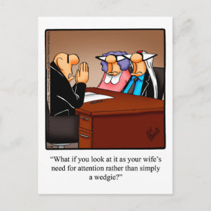 Carte postale Mariage amusant / humour anniversair