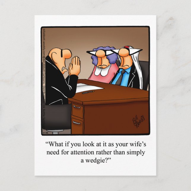 Carte postale Mariage amusant / humour anniversair (Devant)