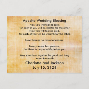 Carte Postale Mariage Apache Bénédiction vieux papier 3