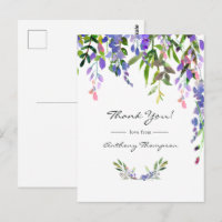 Mariage aquarelle floral ultra violet