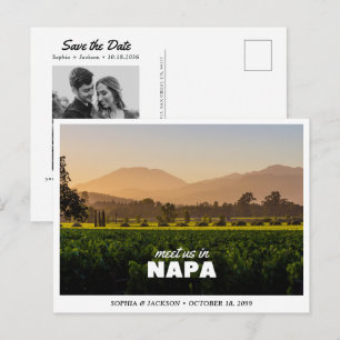 Carte Postale Mariage au vignoble de Napa Californie Enregistrez