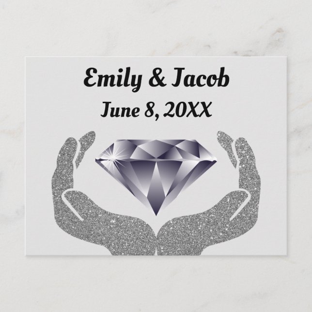 Carte Postale Mariage aux Mains de Diamant (Devant)
