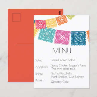Carte Postale Mariage - Boda - Mariage Papel Picado RSVP
